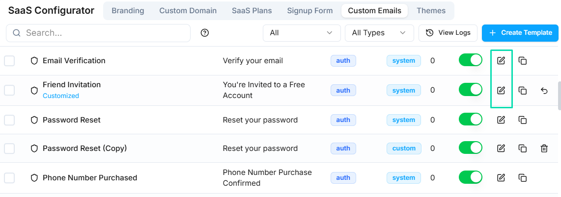 Editable Emails